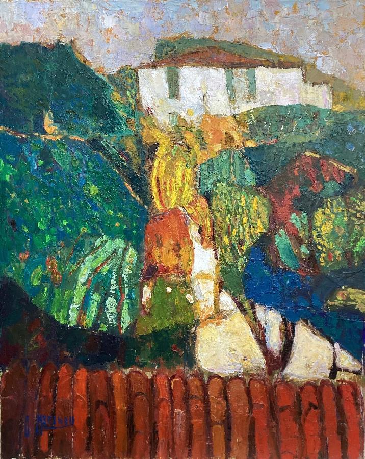 Menorcan House by Anthony Marshall | Contemporary Painting for sale at The Biscuit Factory 