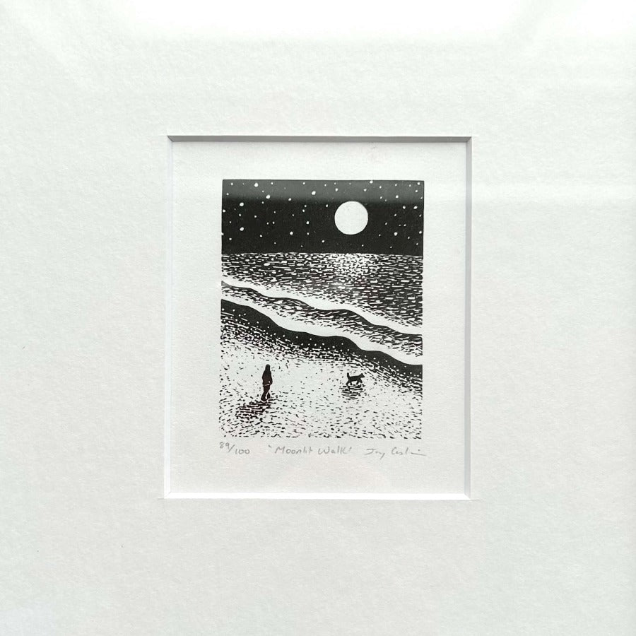 Moonlit Walk by Jay Caskie | Limited edition print for sale at The Biscuit Factory Newcastle 