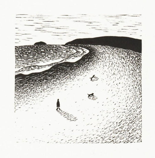 Morning Walk 3 by Jay Caskie | Contemporary Woodcut Print for sale at The Biscuit Factory Newcastle