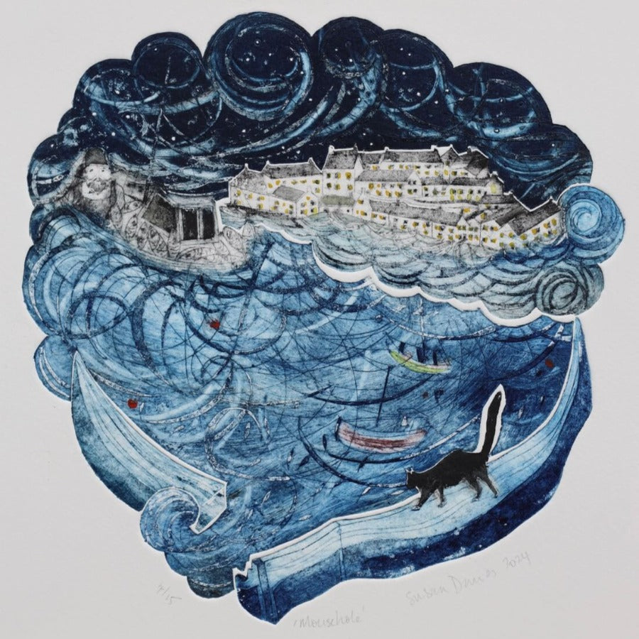 Mousehole by Susan Davies | Contemporary Prints for sale at The Biscuit Factory Newcastle 