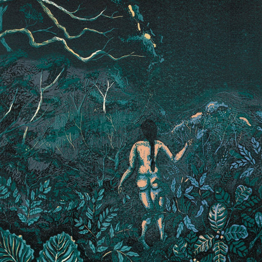 Naked Wandering by Anupa Gardner | Contemporary Linocut print for sale at The Biscuit Factory Newcastle 