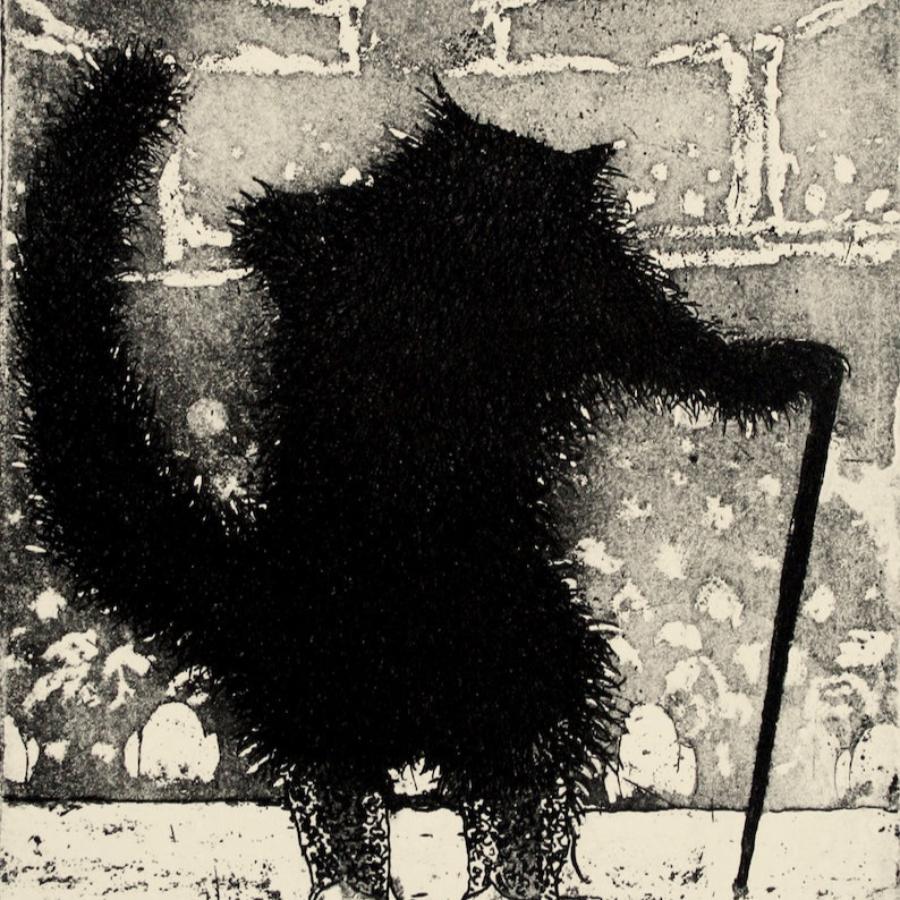 Old Puss in Boots by Tim Southall | Contemporary Print for sale at The Biscuit Factory 