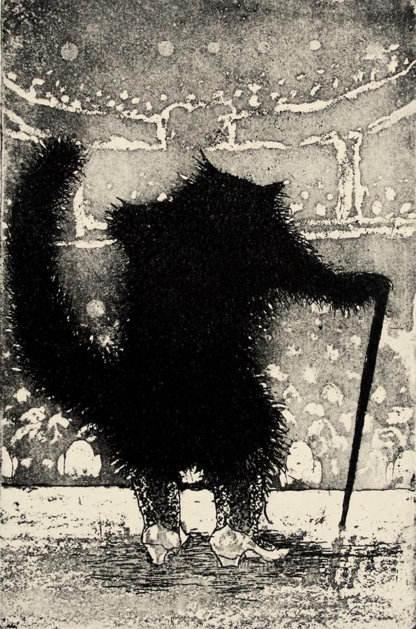 Old Puss in Boots by Tim Southall | Contemporary Print for sale at The Biscuit Factory 