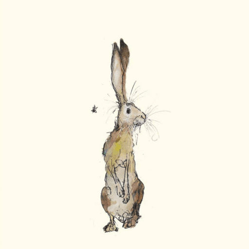 Patrick by Catherine Rayner | Limited edition screen print of single hare for sale at The Biscuit Factory 