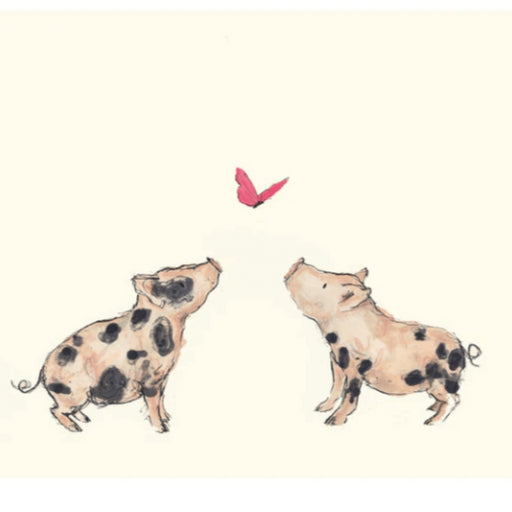 Rosa and Scarlet by Catherine Rayner | Limited edition Screen print of two pigs for sale at The Biscuit Factory Newcastle 