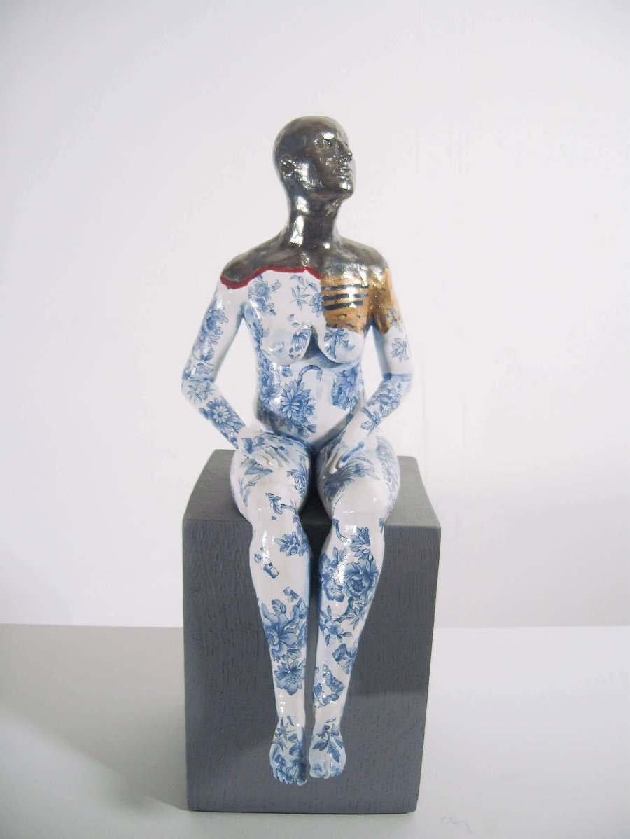 Seated Female Nude by Pierre Williams | Contemporary Sculpture for sale at The Biscuti Factory 