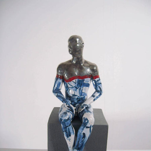 Seated Male Nude by Pierre Williams | Contemporary Sculpture for sale at The Biscuit Factory Newcastle 