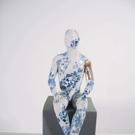 Seated Male Nude by Pierre Williams | Contemporary culpture for sale at The Biscuit Factory Newcastle 