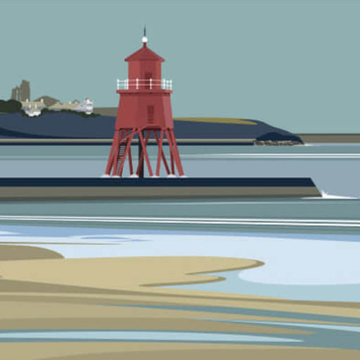 South Shields Herde Groyne by Ian Mitchell | Limited Edition Print for sale at The Biscuit Factory 