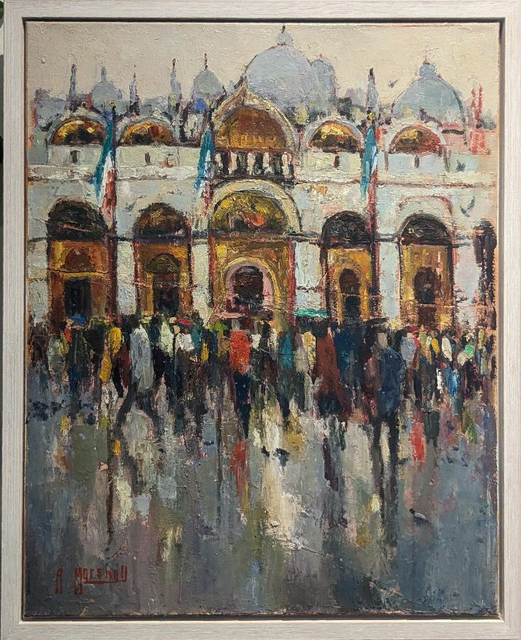 St Marks Venice by Anthony Marshall | Contemporary Painting for sale at The Biscuit Factory Newcastle 