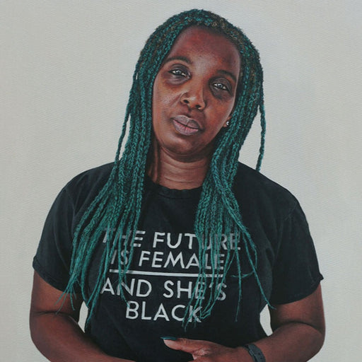 The Future is Female and She's Black by Peter Davies | Contemporary Painting for sale at The Biscuit Factory Newcastle 