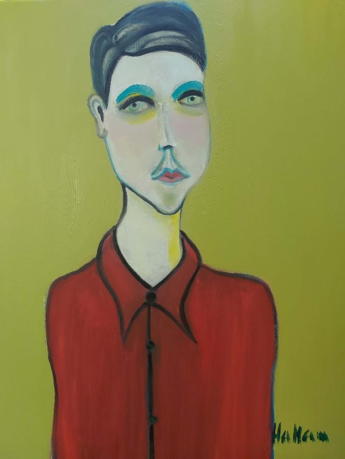 The Proud Ukranian by Peter Hallam | Contemporary Painting for sale at The Biscuit Factory Newcastle 