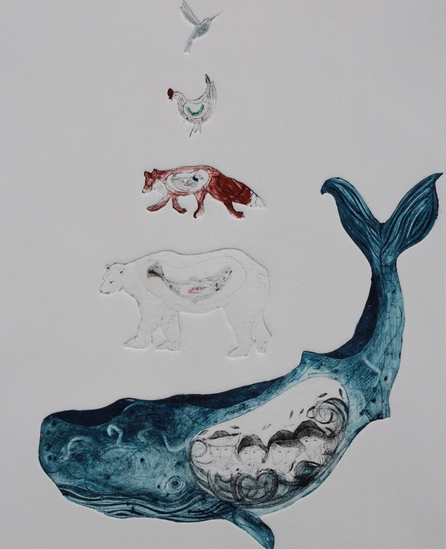 Very Hungry Animals by Susan Davies | Contemporary Prints for sale at The biscuit Factory Newcastle 