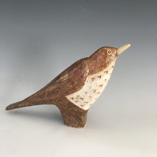 Thrush by Stephanie Cunningham | Original handmade ceramic bird sculpture for sale at The Biscuit Factory Newcastle 