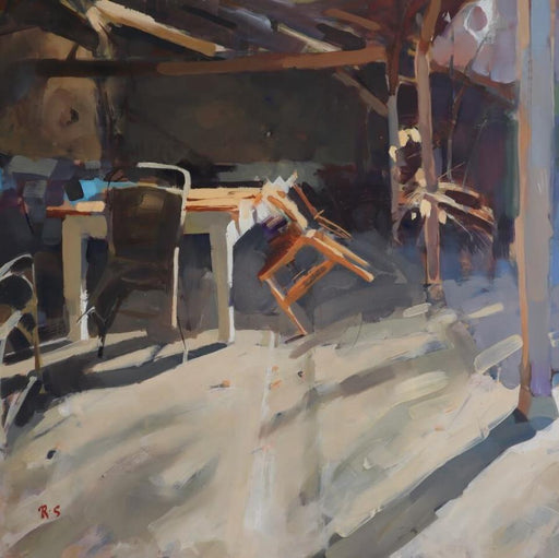 Tipped Chairs by Richard Sowman | Expressive Interiors Painting for sale at The Biscuit Factory Newcastle 