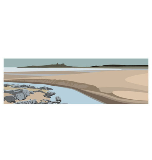 Towards Dunstanburgh by Ian Mitchell | Contemporary digital print for sale at The Biscuit Factory Newcastle