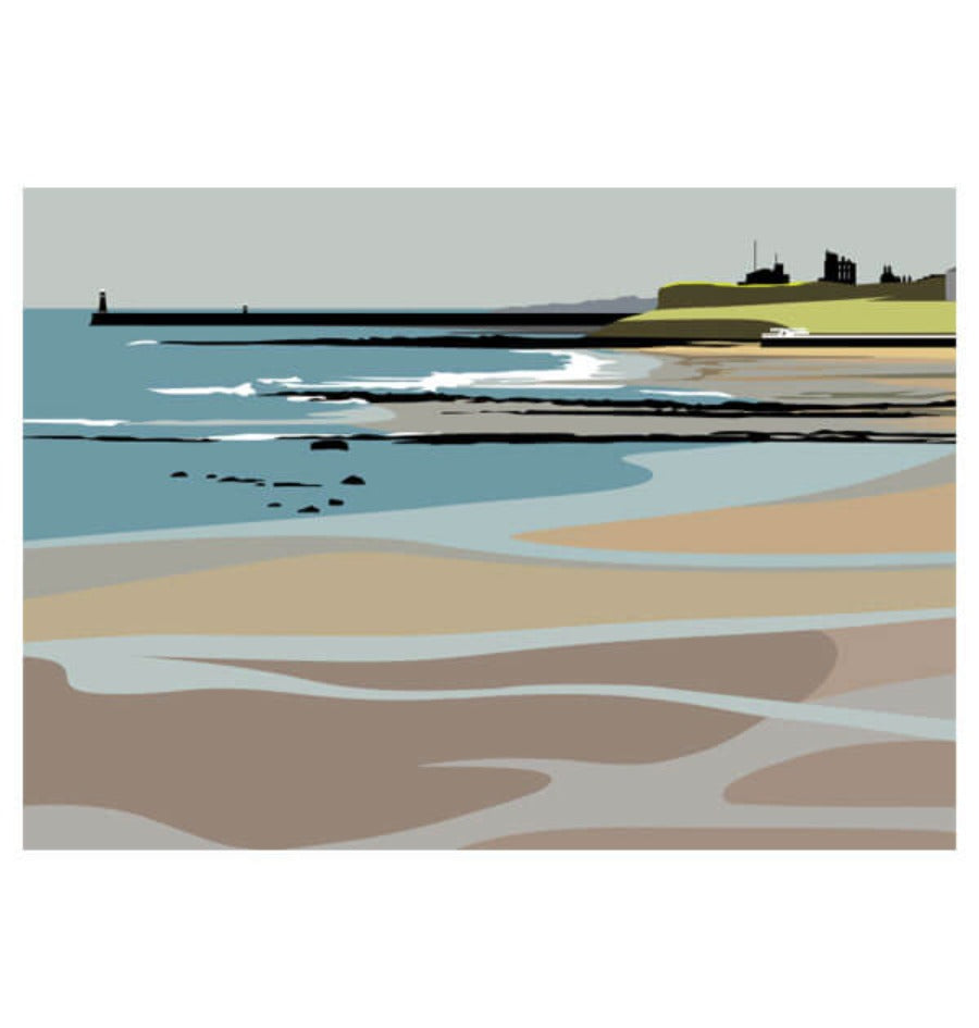 Towards Tynemouth by Ian Mitchell | Limited edition print for sale at The Biscuit Factory Newcastle