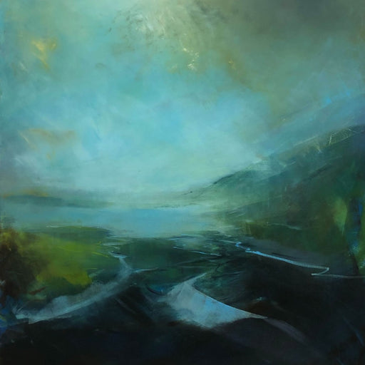 Waterlines by Paula Dunn | Contemporary Landscape painting for sale at The Biscuit Factory Newcastle 